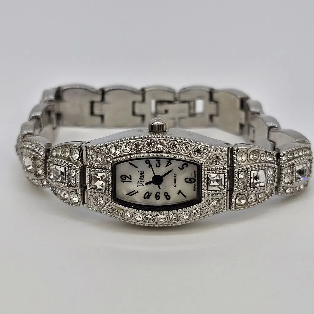 Vivani Women's Watch 18MM White Dial Gray Bracelet Band 6.5